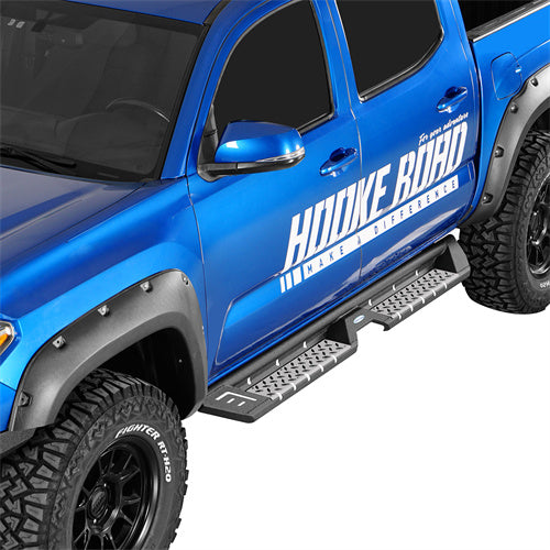 Load image into Gallery viewer, Hooke Road Tacoma Side Steps Bars Running Boards for 2005-2023 Toyota Tacoma Double Cab b4225 2