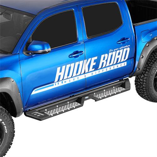 Load image into Gallery viewer, Hooke Road Tacoma Side Steps Bars Running Boards for 2005-2023 Toyota Tacoma Double Cab b4225 3
