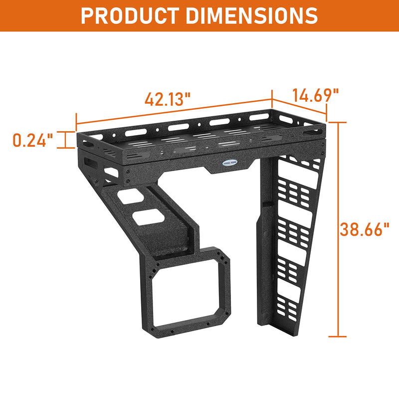 Load image into Gallery viewer, Hooke Road 2021-2025 Ford Bronco Tailgate Basket Rear Cargo Carrier b8936s 6