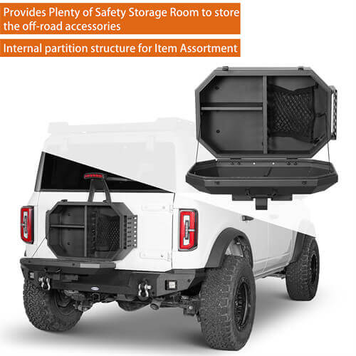 Load image into Gallery viewer, 2021 2022 2023 Ford BroncoTailgate Storage Lock Box Exterior Storage Accessories- Hooke Road b8927s 10