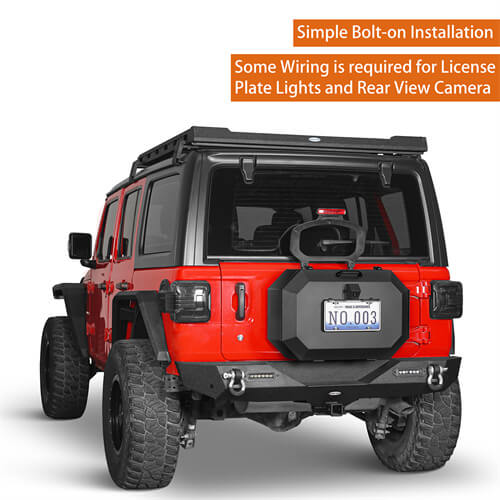 Load image into Gallery viewer, Tailgate Spare Tire Carrier Outer Storage Lock Box Jeep Wrangler Parts For 2018-2023 Jeep Wrangler JL - Hooke Road b3052s 11