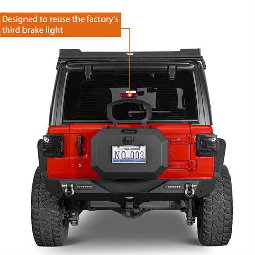 Load image into Gallery viewer, Tailgate Spare Tire Carrier Outer Storage Lock Box Jeep Wrangler Parts For 2018-2023 Jeep Wrangler JL - Hooke Road b3052s 12