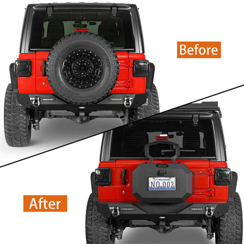 Load image into Gallery viewer, Tailgate Spare Tire Carrier Outer Storage Lock Box Jeep Wrangler Parts For 2018-2023 Jeep Wrangler JL - Hooke Road b3052s 7