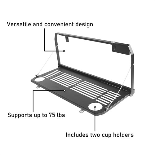 Load image into Gallery viewer, Hooke Road Tailgate Table Foldable Cargo Shelf for 2021-2024 Ford Bronco ft20007 7