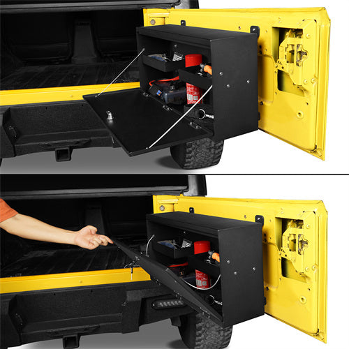 Load image into Gallery viewer, Hooke Road Tailgate Table Storage Lock Box for 1997-2006 Jeep Wrangler TJ mmr10028 10