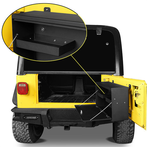 Load image into Gallery viewer, Hooke Road Tailgate Table Storage Lock Box for 1997-2006 Jeep Wrangler TJ mmr10028 9