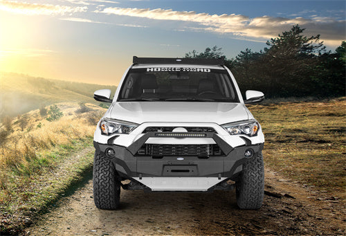 Load image into Gallery viewer, Hooke Road 2014-2024 Toyota 4Runner Full Width Front Bumper w/ Winch Plate & LED Light Bar b9814abs 14
