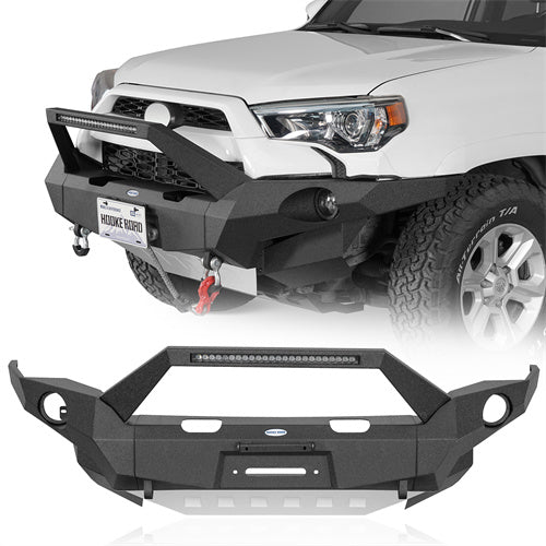 Hooke Road 2014-2024 Toyota 4Runner Full Width Front Bumper w/ Winch Plate & LED Light Bar b9814abs 1
