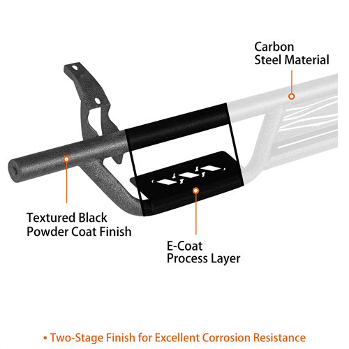 Load image into Gallery viewer, 2010-2024 Toyota 4Runner Side Steps Wheel To Wheel Running Boards - Hooke Road b9802s 10