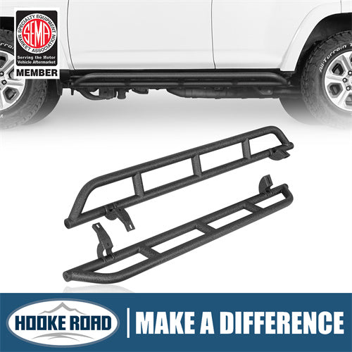 Load image into Gallery viewer, 2010-2024 Toyota 4Runner Slider Rocker Guards Wheel To Wheel Running Boards Side Steps- Hooke Road b9801s 1