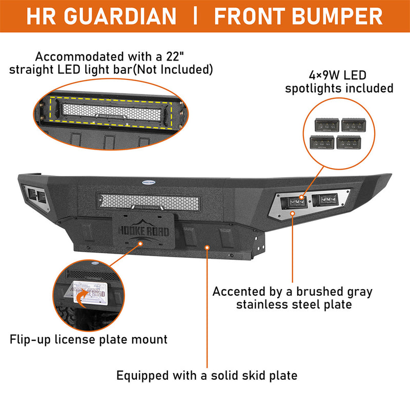 Load image into Gallery viewer, Hooke Road 1994-2002 Ram 1500/2500/3500 Front Bumper Full Width b6440 9