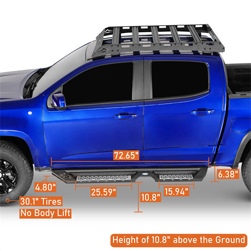 Load image into Gallery viewer, Hooke Road Truck Nerf Side Step Bars Running Boards for 2015-2024 Chevy Colorado & GMC Canyon Crew Cab b9101 10
