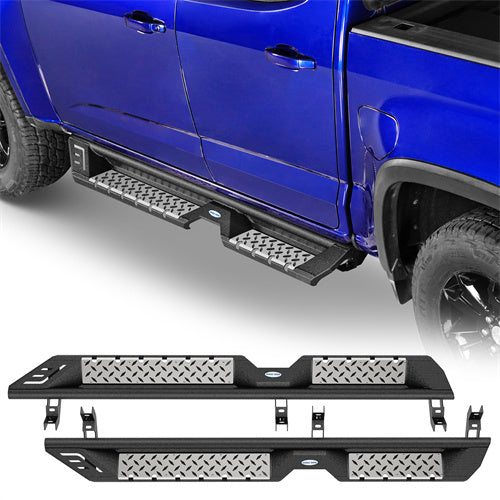 Hooke Road Truck Nerf Side Step Bars Running Boards for 2015-2024 Chevy Colorado & GMC Canyon Crew Cab b9101 1