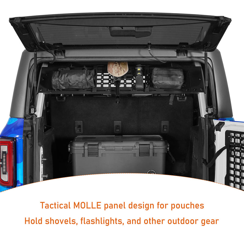 Load image into Gallery viewer, Trunk MOLLE Panel Utility Rack for 2021-2026 Ford Bronco 4-Door Hardtop b8946s 6