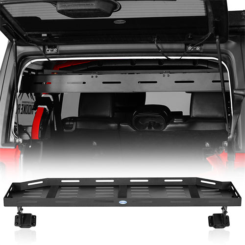 Load image into Gallery viewer, Hooke Road Trunk Upper Basket Cargo Rack for 2018-2024 Jeep Wrangler JL 4-Door Hardtop b3083s 1