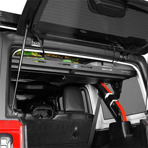 Load image into Gallery viewer, Hooke Road Trunk Upper Basket Cargo Rack for 2018-2024 Jeep Wrangler JL 4-Door Hardtop b3083s 2