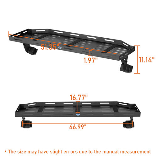 Load image into Gallery viewer, Hooke Road Trunk Upper Basket Cargo Rack for 2018-2024 Jeep Wrangler JL 4-Door Hardtop b3083s 7