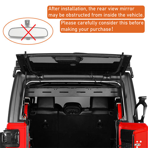 Load image into Gallery viewer, Hooke Road Trunk Upper Basket Cargo Rack for 2018-2024 Jeep Wrangler JL 4-Door Hardtop b3083s 9
