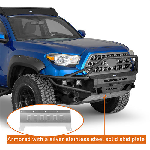Load image into Gallery viewer, Hooke Road Tube Front Bumper for 2016-2023 Toyota Tacoma 3rd Gen b4226ab 11