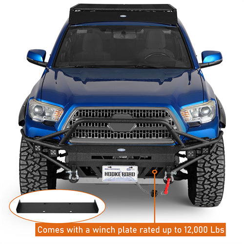 Load image into Gallery viewer, Hooke Road Tube Front Bumper for 2016-2023 Toyota Tacoma 3rd Gen b4226ab 12