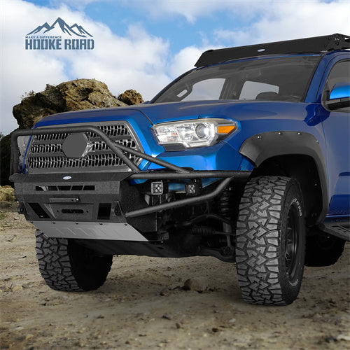 Load image into Gallery viewer, Hooke Road Tube Front Bumper for 2016-2023 Toyota Tacoma 3rd Gen b4226ab 4