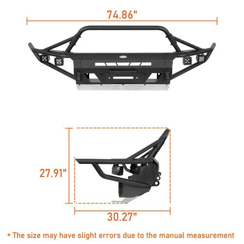Load image into Gallery viewer, Hooke Road Tube Front Bumper for 2016-2023 Toyota Tacoma 3rd Gen b4226ab 5