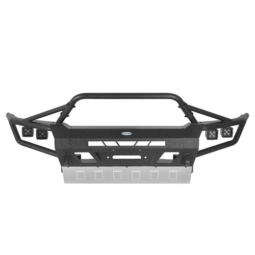 Load image into Gallery viewer, Tube Front Bumper w/ Winch Plate & 4 LED Lights for 2005-2011 Toyota Tacoma - Hooke Road
