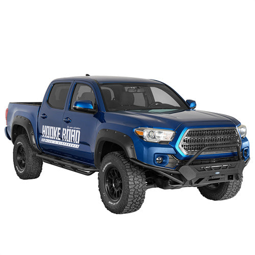 Load image into Gallery viewer, Hooke Road Tube Front Bumper with Winch Plate for 2016-2023 Toyota Tacoma 3rd Gen b4219s 4