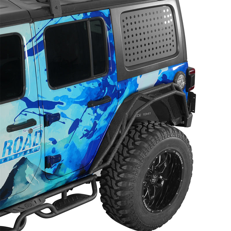 Load image into Gallery viewer, Tube Rear Fender Flares for 2018-2026 Jeep Wrangler JL Hooke Road b3096s 2