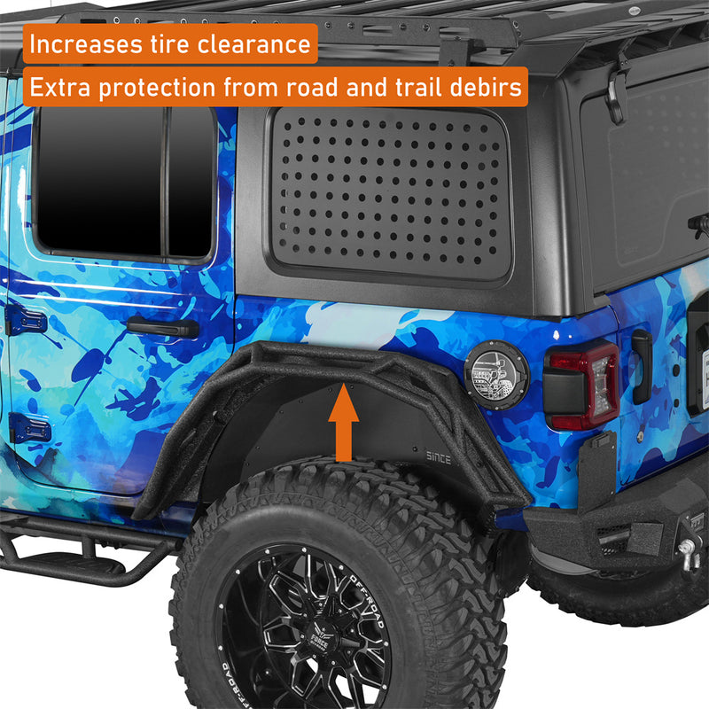 Load image into Gallery viewer, Tube Rear Fender Flares for 2018-2026 Jeep Wrangler JL Hooke Road b3096s 7