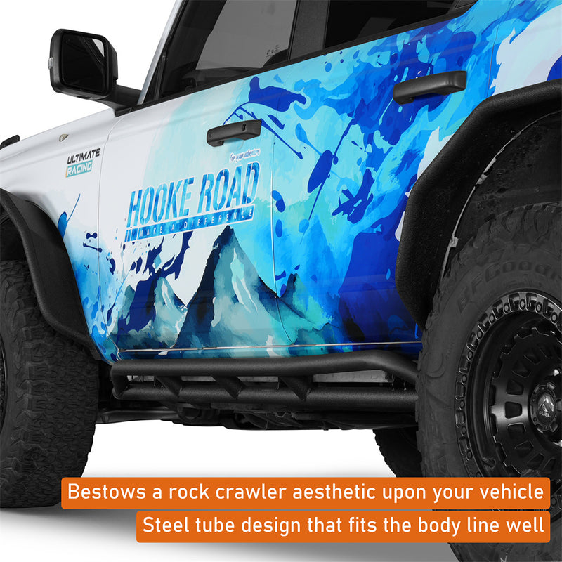 Load image into Gallery viewer, Hooke Road Tube Rock Slider for 2021-2026 Ford Bronco 4-Door b8950s 6