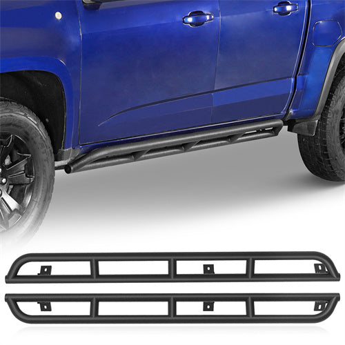 Load image into Gallery viewer, Hooke Road Tube Slider Rocker Guards for 2015-2024 Chevy Colorado & GMC Canyon Crew Cab b9102s 1