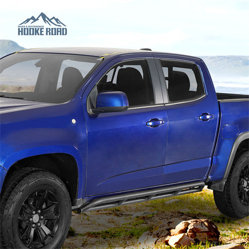 Load image into Gallery viewer, Hooke Road Tube Slider Rocker Guards for 2015-2024 Chevy Colorado & GMC Canyon Crew Cab b9102s 4