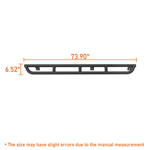 Load image into Gallery viewer, Hooke Road Tube Slider Rocker Guards for 2015-2024 Chevy Colorado & GMC Canyon Crew Cab b9102s 5