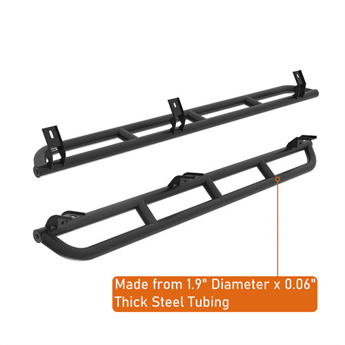 Load image into Gallery viewer, Hooke Road Tube Slider Rocker Guards for 2015-2024 Chevy Colorado & GMC Canyon Crew Cab b9102s 9