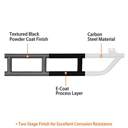Load image into Gallery viewer, 2016-2023 Toyota Tacoma Side Steps Tube Slider Rocker Guards 4x4 Truck Parts - Hooke Road b4216s 13