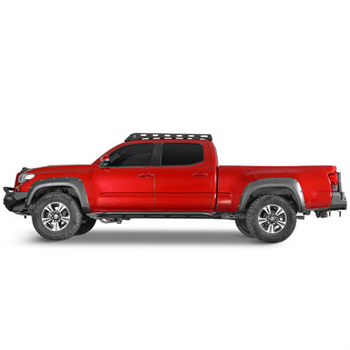 Load image into Gallery viewer, 2016-2023 Toyota Tacoma Side Steps Tube Slider Rocker Guards 4x4 Truck Parts - Hooke Road b4216s 3