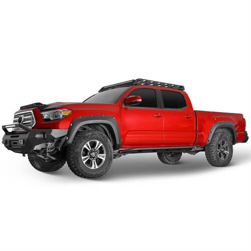 Load image into Gallery viewer, 2016-2023 Toyota Tacoma Side Steps Tube Slider Rocker Guards 4x4 Truck Parts - Hooke Road b4216s 4