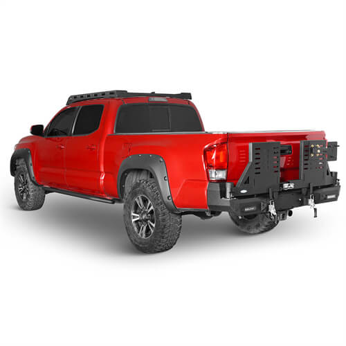 Load image into Gallery viewer, 2016-2023 Toyota Tacoma Side Steps Tube Slider Rocker Guards 4x4 Truck Parts - Hooke Road b4216s 5