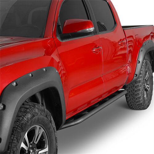 Load image into Gallery viewer, 2016-2023 Toyota Tacoma Side Steps Tube Slider Rocker Guards 4x4 Truck Parts - Hooke Road b4216s 6