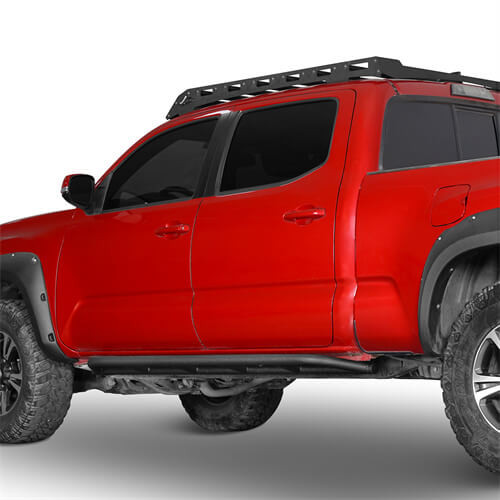 Load image into Gallery viewer, 2016-2023 Toyota Tacoma Side Steps Tube Slider Rocker Guards 4x4 Truck Parts - Hooke Road b4216s 7