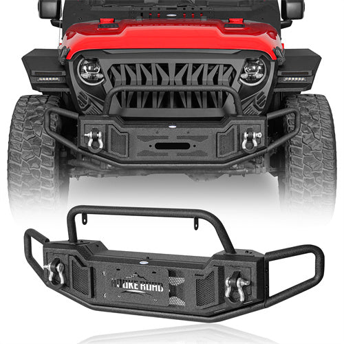 Load image into Gallery viewer, Jeep Wrangler JL Front Bumper Gladiator JT Front Bumper Aftermarket Bumper 4x4 Jeep Parts - Hooke Road b3062s 2