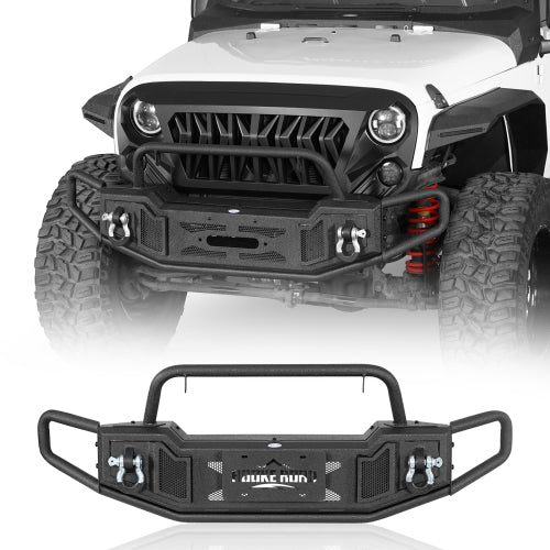 JK Tubular Front Bumper w/ Winch Plate for 2007-2018 Jeep Wrangler