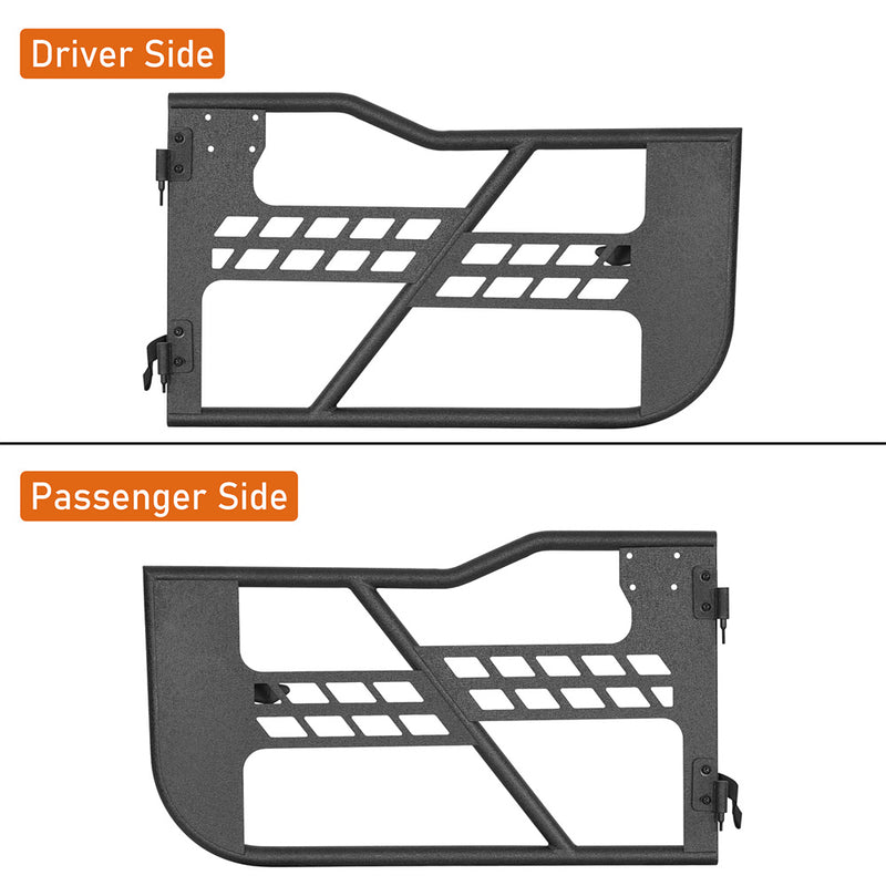 Load image into Gallery viewer, 18-23 Jeep Wrangler JL Tubular Half Doors w/Side View Mirrors For 2-Door - Hooke Road b3046s 10