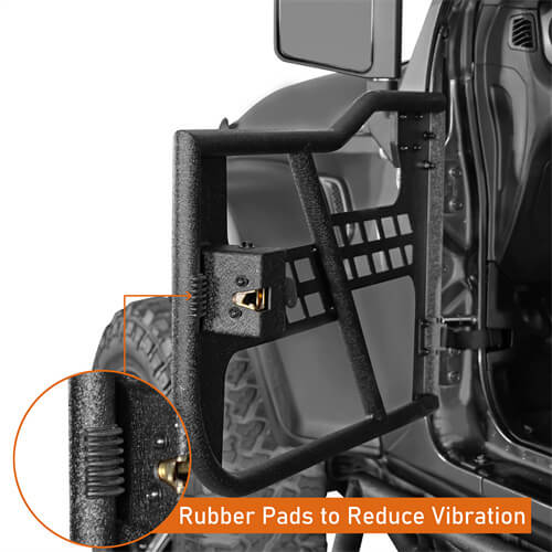 Load image into Gallery viewer, 18-23 Jeep Wrangler JL Tubular Half Doors w/Side View Mirrors For 2-Door - Hooke Road b3046s 20