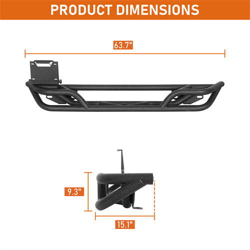 Load image into Gallery viewer, Hooke Road Tubular Rear Bumper for 1987-2006 Jeep Wrangler YJ TJ b1083s 7