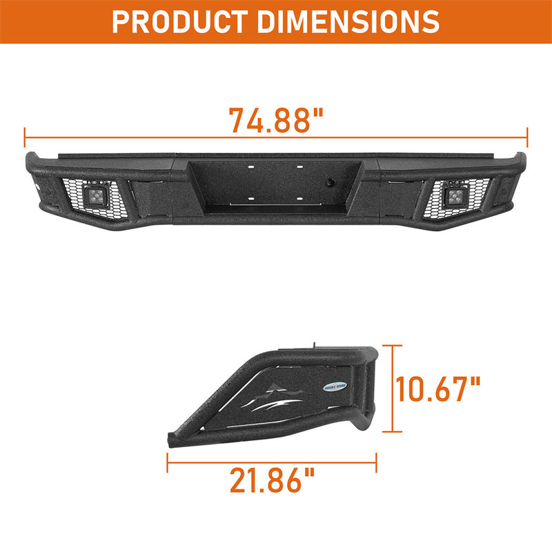 Load image into Gallery viewer, Hooke Road Tubular Rear Bumper for 2014-2021 Toyota Tundra b5036s 6