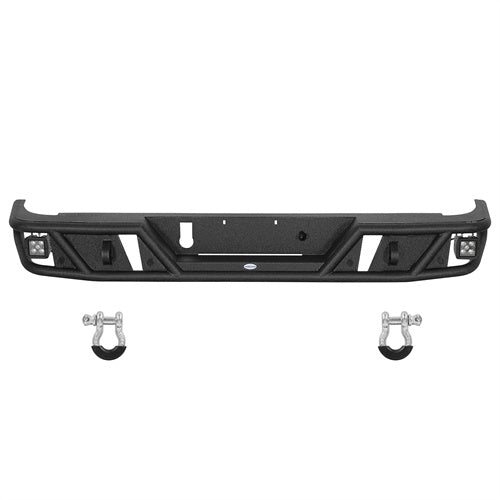Hooke Road Rear Bumper wth Spotlights for 2020-2025 Jeep Gladiator JT b7028s 4