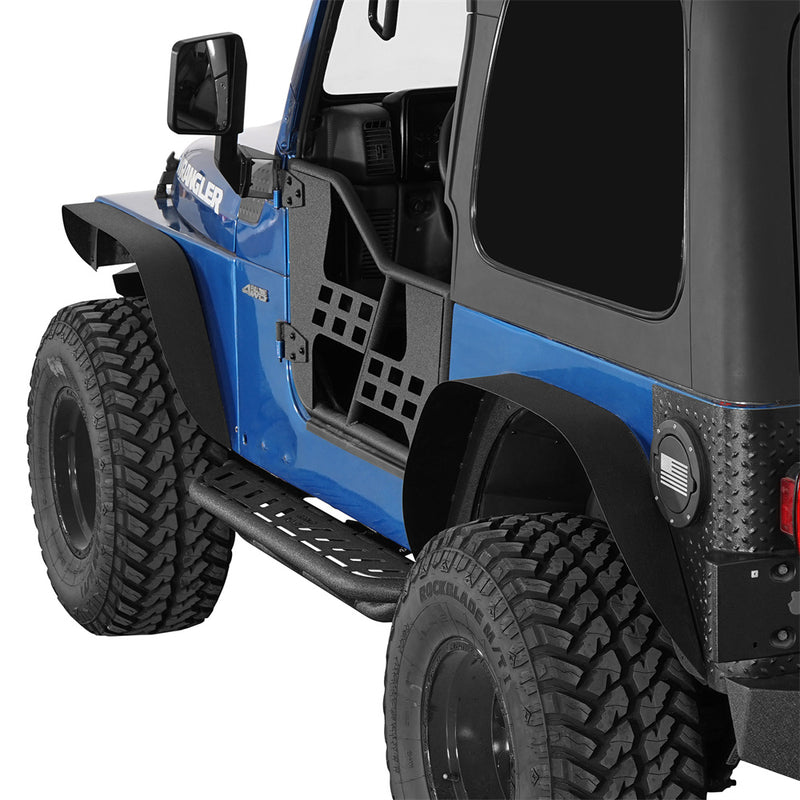 Load image into Gallery viewer, Hooke Road Tubular Side Steps for 1997-2006 Jeep Wrangler TJ, Excluding Unlimited b1037 3