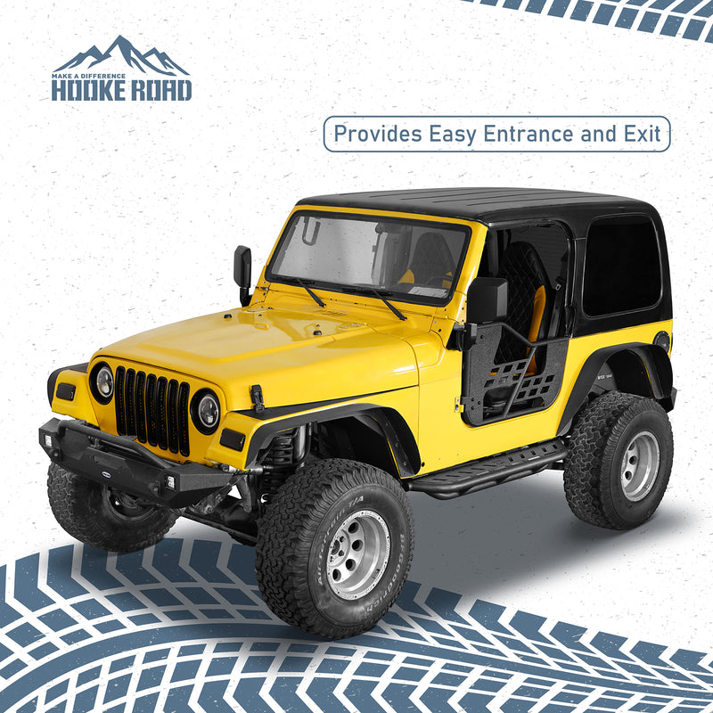 Load image into Gallery viewer, Hooke Road Tubular Side Steps for 1997-2006 Jeep Wrangler TJ, Excluding Unlimited b1037 6